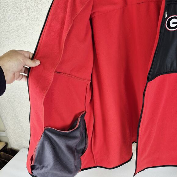Genuine Stuff Georgia Bulldogs Red/Black Full Zip Pockets Size XXL - Picture 7 of 9